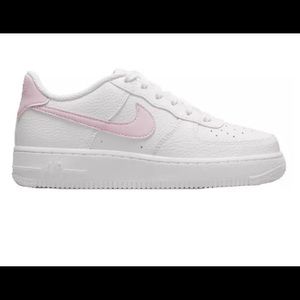 Women/youth white and pink Air Force 1